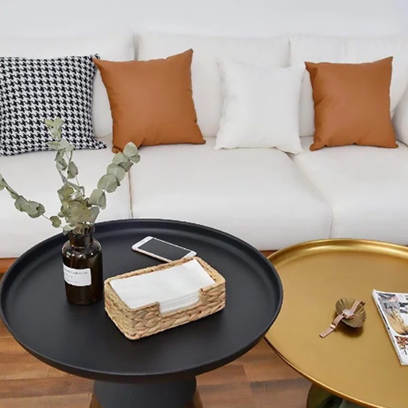 Grass woven tissue box Square home living room napkin storage box Calabash woven tissue box storage basket