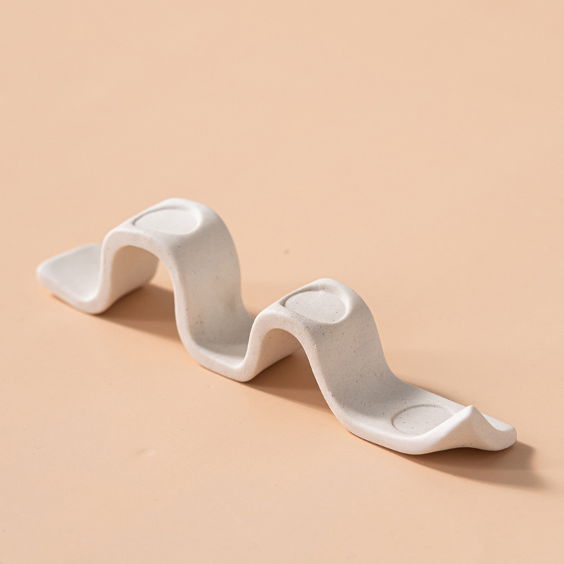 Modern simple roller coaster candlestick Party atmosphere Ceramic craft dining table romantic home decoration