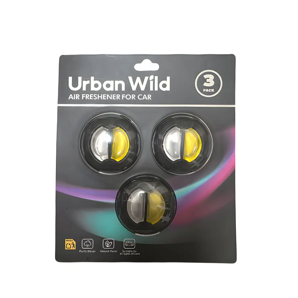 Car Air Freshener 3-Pack, Natural Scent, Long-Lasting Fragrance Clip